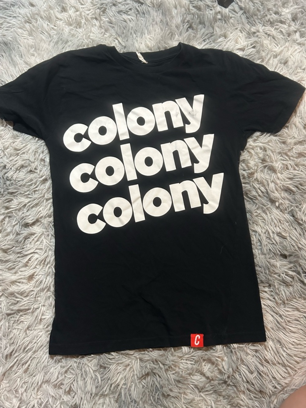 Black Graphic Logo Tee - Bold White Print